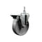 Service Caster 5 Inch Semi Steel 38 Inch Threaded Stem Caster with Brake SCC-TS20S514-SSS-PLB-381615 - alternate 1